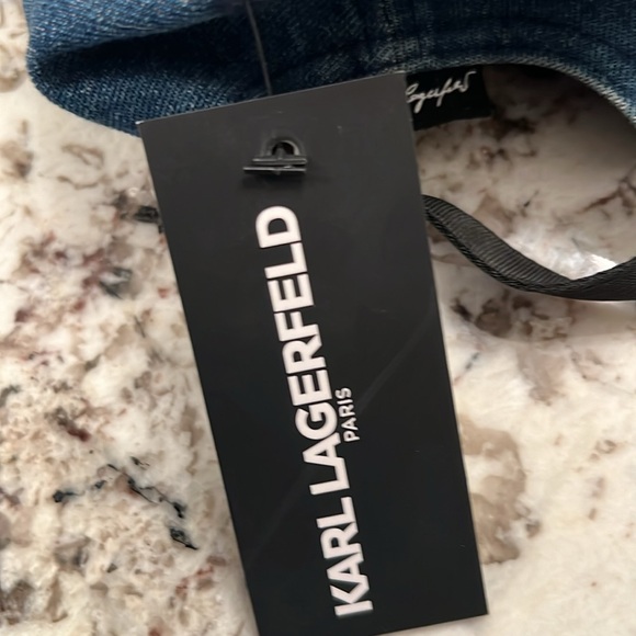 Blue Denim Karl Lagerfeld baseball cap..o/s Men’s - Picture 7 of 8